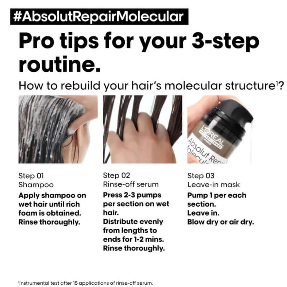 L'Oréal Professionnel Absolut Repair Molecular, Molecular Repairing Leave-in Mask for Damaged Hair 100ml