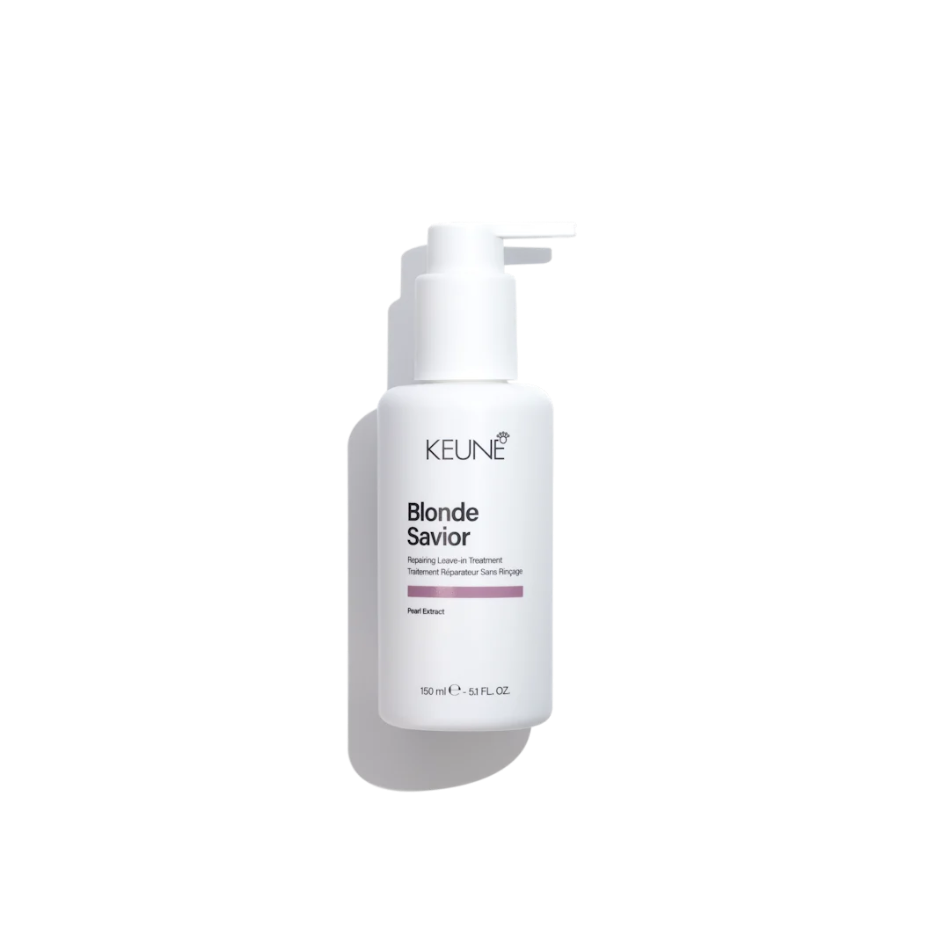 Keune Blonde Savior hair care product bottle on a white background