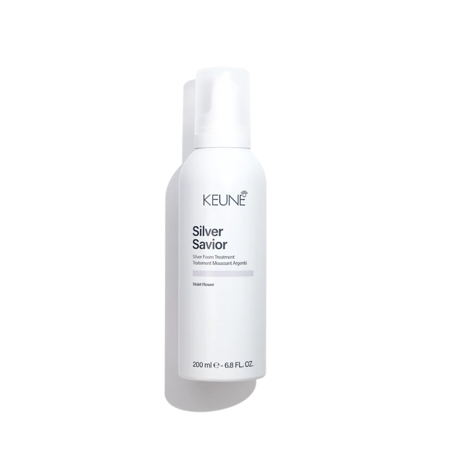 Keune Silver Savior hair treatment bottle on a white background