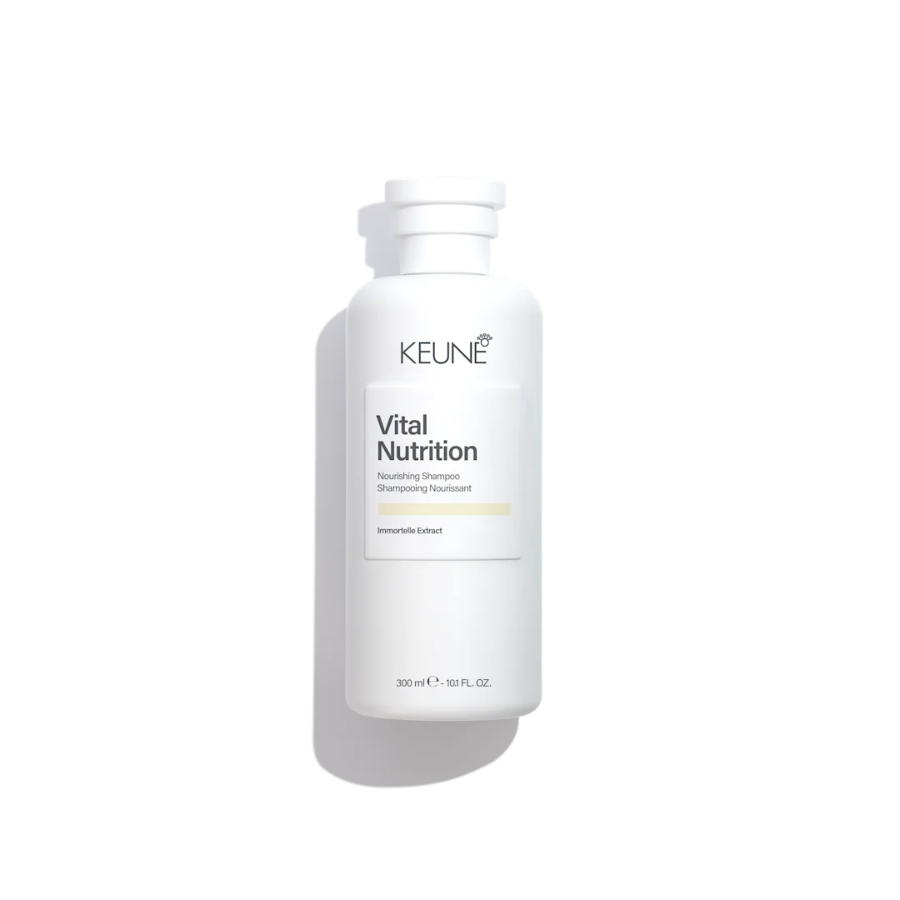 Keune Vital Nutrition shampoo bottle on a white background