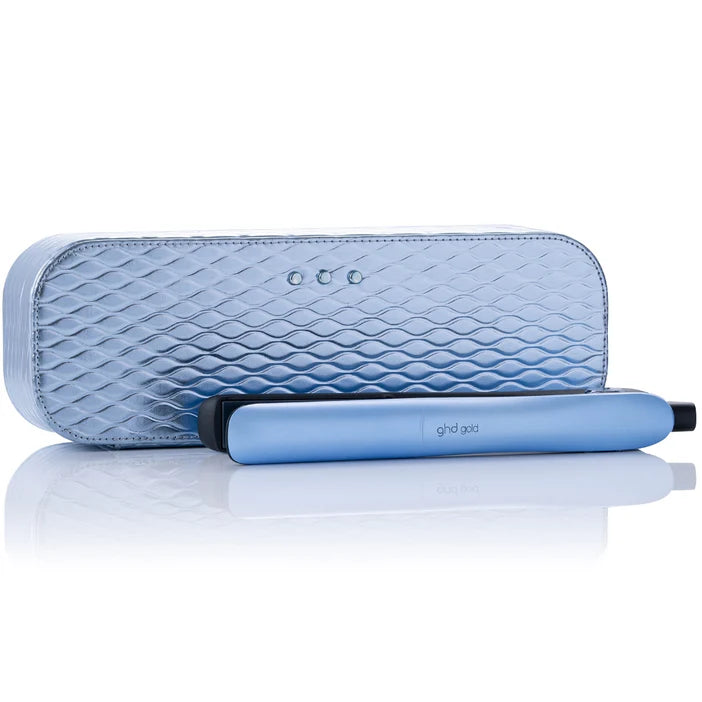 ghd Limited Edition Gold Professional Advanced Hair Straightener Styler Icy Blue Gift Set