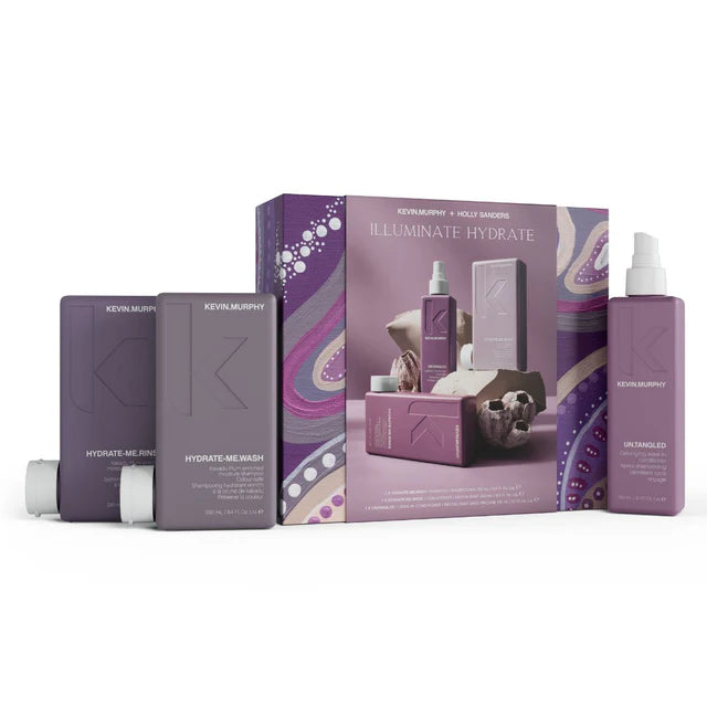Kevin Murphy hair care product set with packaging on a white background