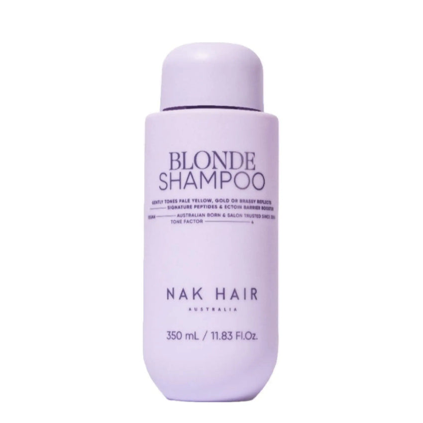 Nak Hair Blonde Shampoo bottle on a white background
