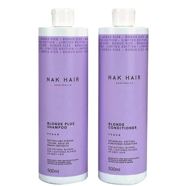 Nak Hair Blonde Plus Shampoo & Conditioner 500ml Duo- Limited Edition