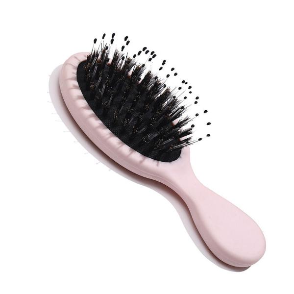 TRAVEL SIZE BOAR BRISTLE HAIR BRUSH hair republic PINK