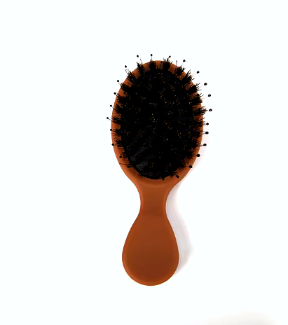 Travel Size Boar Bristle Hair Brush brown