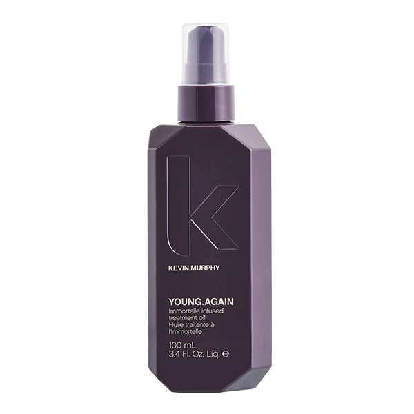 Kevin Murphy Young Again hair oil bottle on a white background